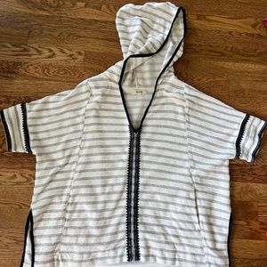 Madewell short sleeve hooded sweater